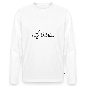 Gans Übel Spruch Betrunken Party Kotzen - Männer Premium Bio Langarmshirt - Weiß - Vorne - Nico (187cm)