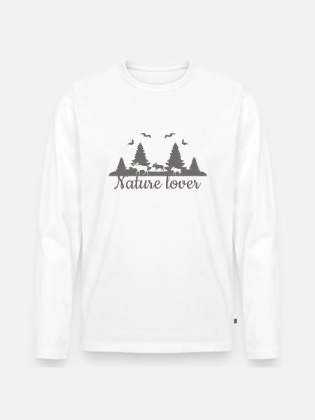 nature,nature lover,summer,landscape,skyline,elche - Men's Premium Organic Long Sleeve Shirt - white