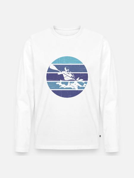 Kayaking - Men's Premium Organic Long Sleeve Shirt - white