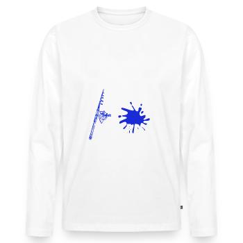 Angeln Fischen Fisch Don'tbe a dumb Bass - Männer Premium Bio Langarmshirt - Weiß - Vorne - Nico (187cm)