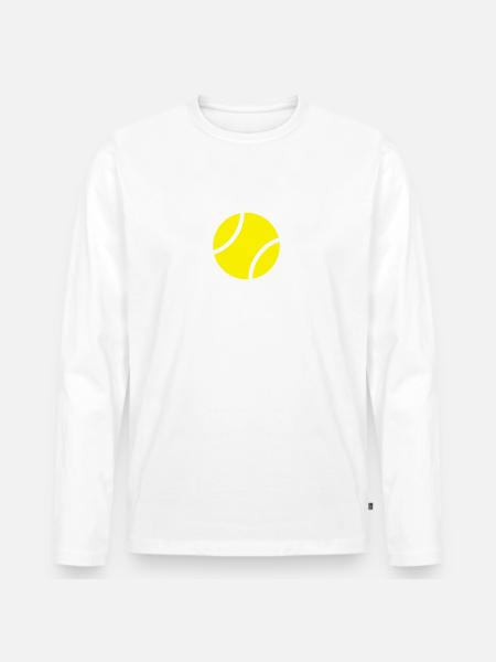 tennis is life - Männer Premium Bio Langarmshirt - Weiß
