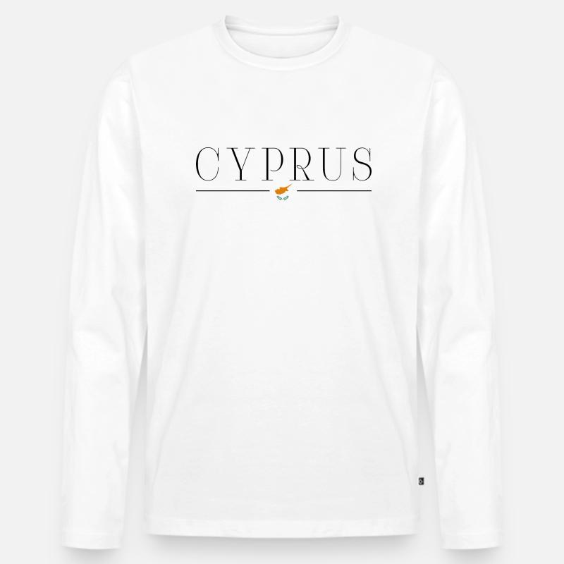Ich liebe Zypern - Männer Premium Bio Langarmshirt - Weiß
