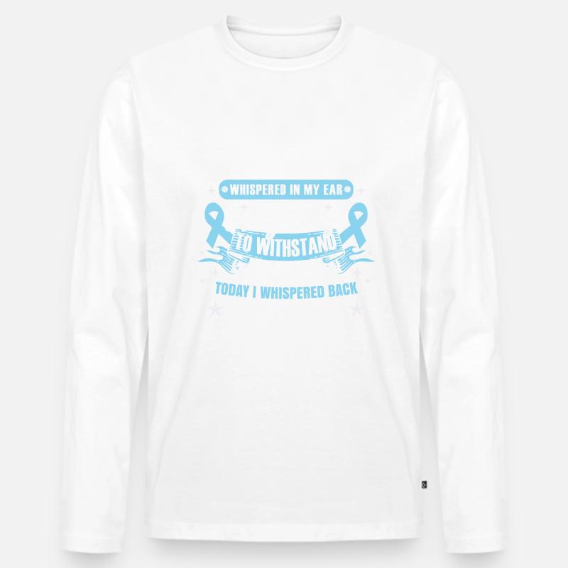 Darmkrebs-Krieger - Männer Premium Bio Langarmshirt - Weiß