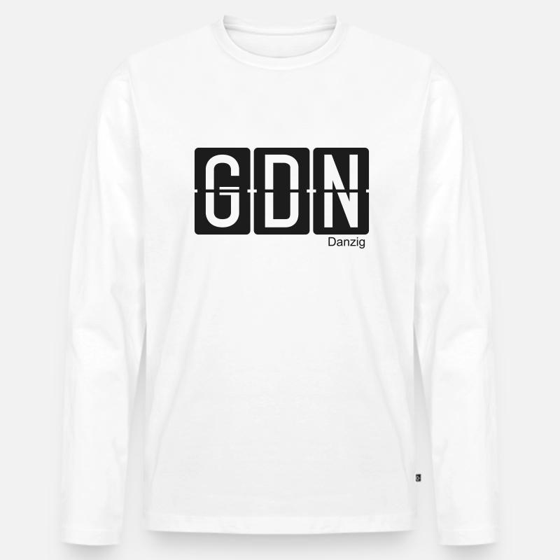 Danzig - Männer Premium Bio Langarmshirt - Weiß