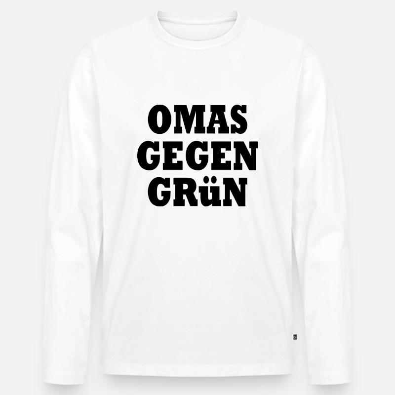 Omas gegen grün - Männer Premium Bio Langarmshirt - Weiß