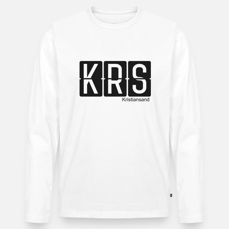 Kristiansand - Männer Premium Bio Langarmshirt - Weiß