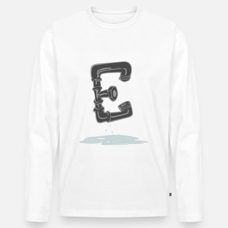 rohr e - Männer Premium Bio Langarmshirt - Weiß