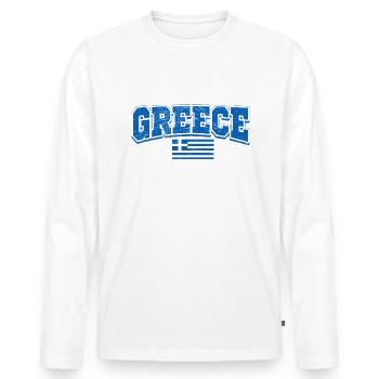 Greece - Men's Premium Organic Long Sleeve Shirt - white - Front - Nico (187cm)