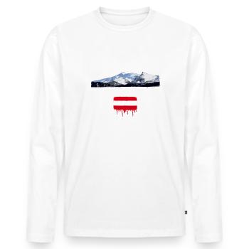 Glungezer,mountain,mountains,Austria,ski area,skiing - Men's Premium Organic Long Sleeve Shirt - white - Front - Nico (187cm)