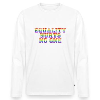 Equality Hurts No One LGBTQ Gay Pride Regenbogen - Männer Premium Bio Langarmshirt - Weiß - Vorne - Nico (187cm)
