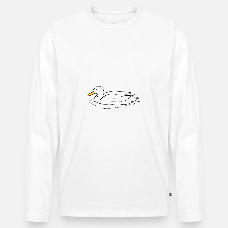 Cute Duck - Männer Premium Bio Langarmshirt - undefined