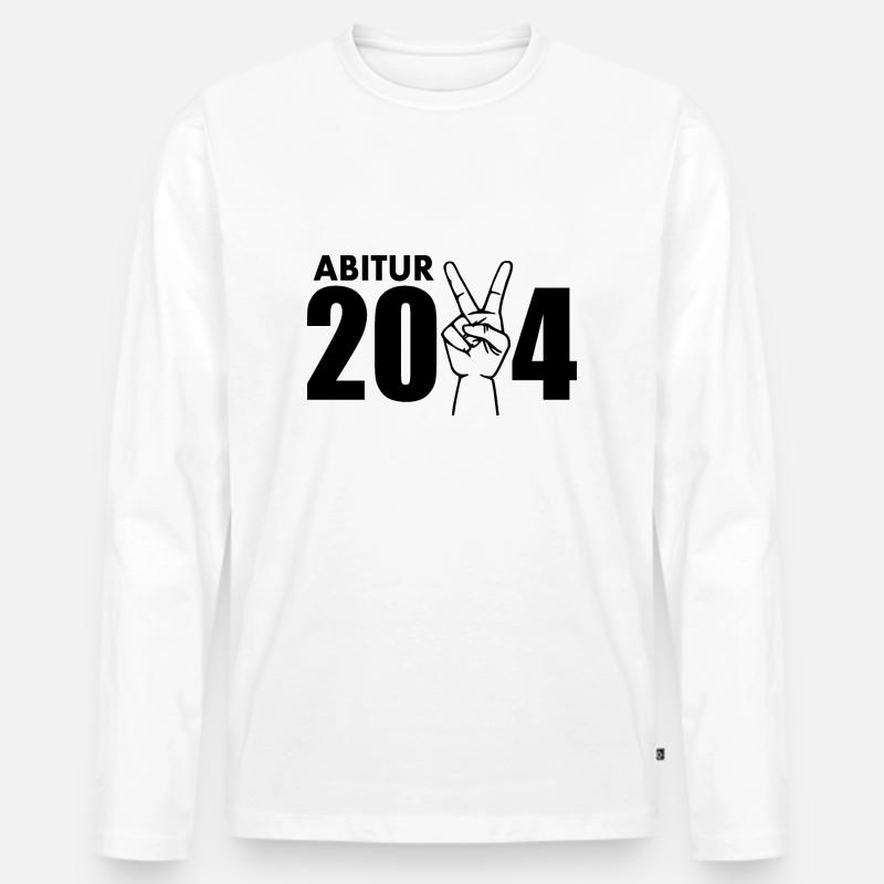 Abitur 2024 - Männer Premium Bio Langarmshirt - Weiß