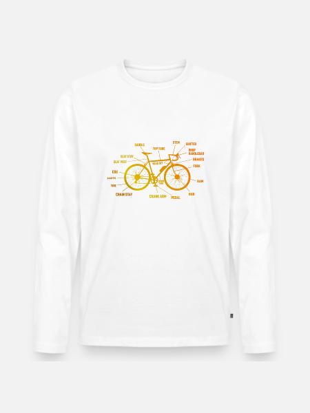 Anatomy Of Bicycle - Männer Premium Bio Langarmshirt - 