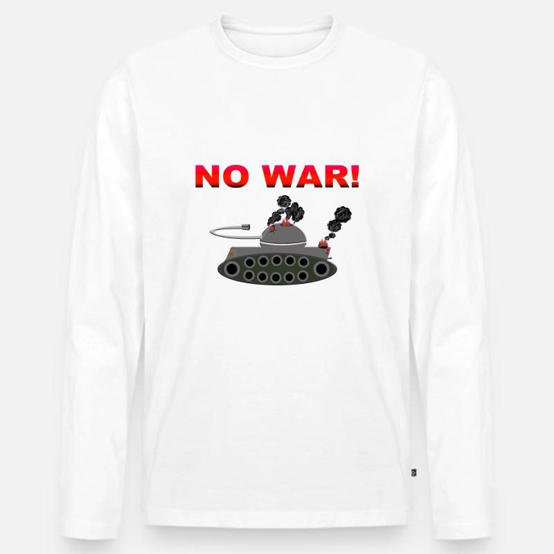 No War - Männer Premium Bio Langarmshirt - Weiß