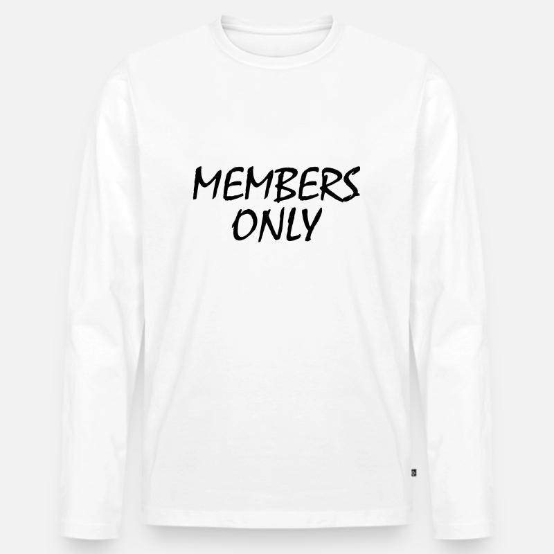 members only - Männer Premium Bio Langarmshirt - Weiß