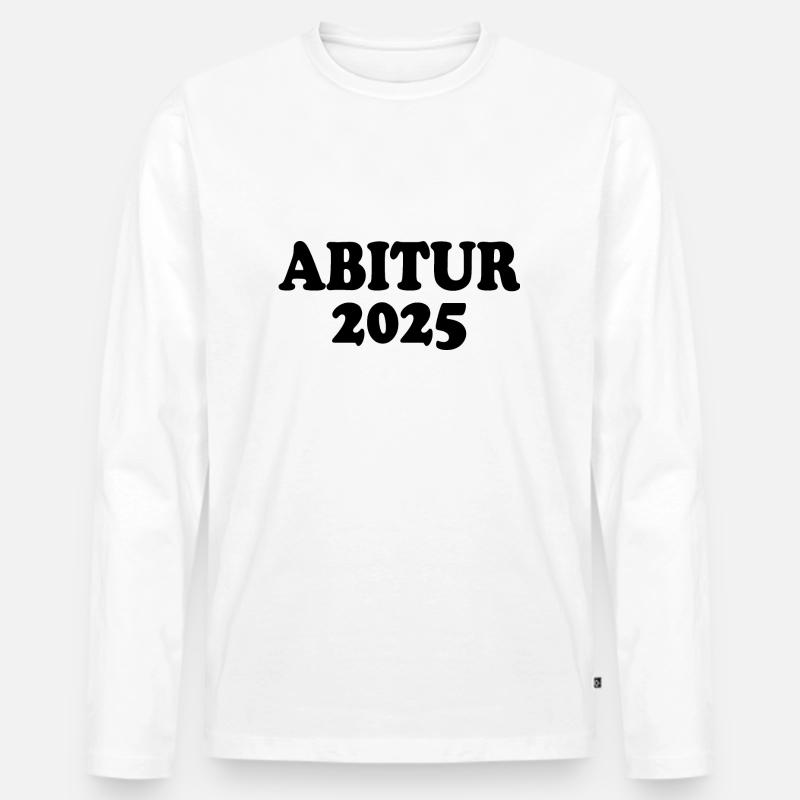 Abitur 2025 - Männer Premium Bio Langarmshirt - Weiß