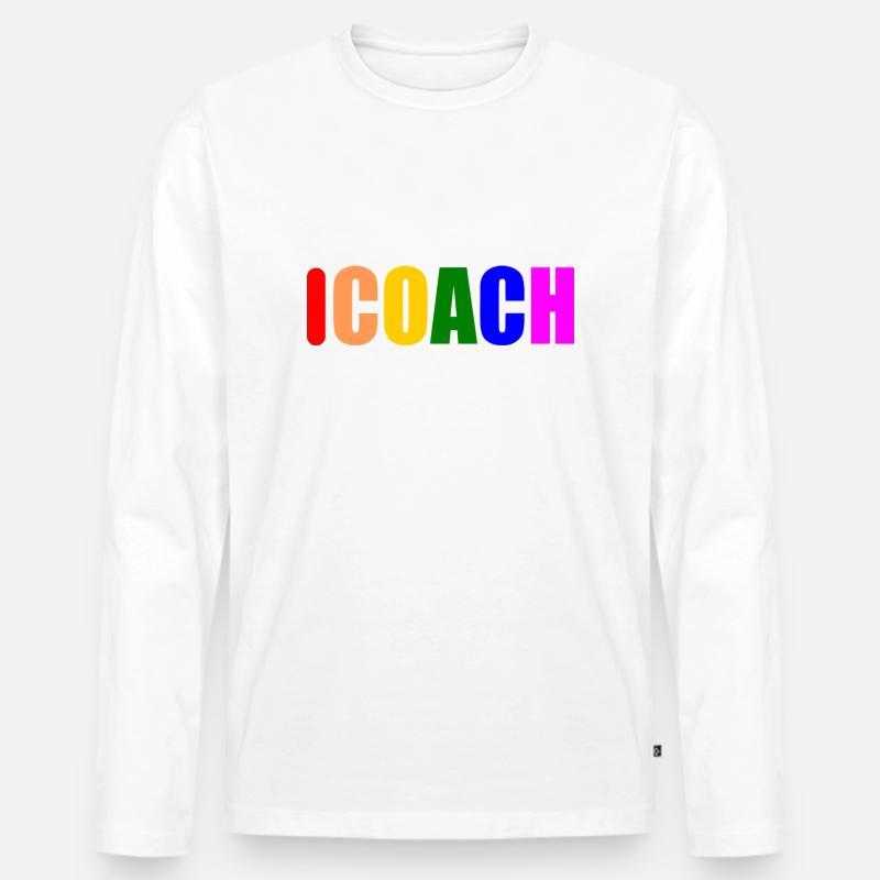 COACH - Männer Premium Bio Langarmshirt - Weiß