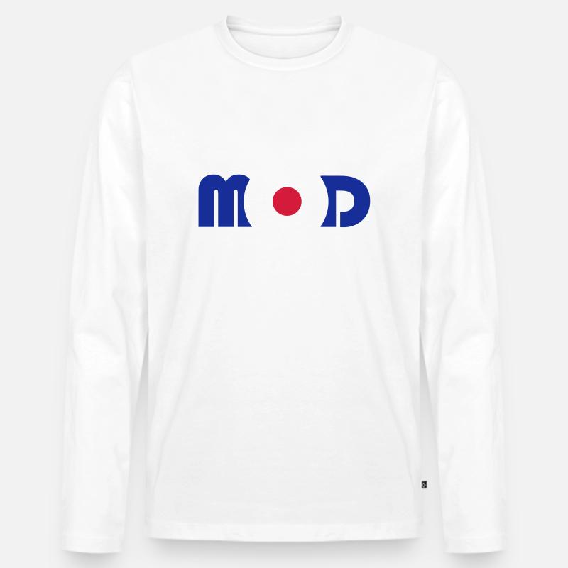 Mod Logo - Männer Premium Bio Langarmshirt - Weiß