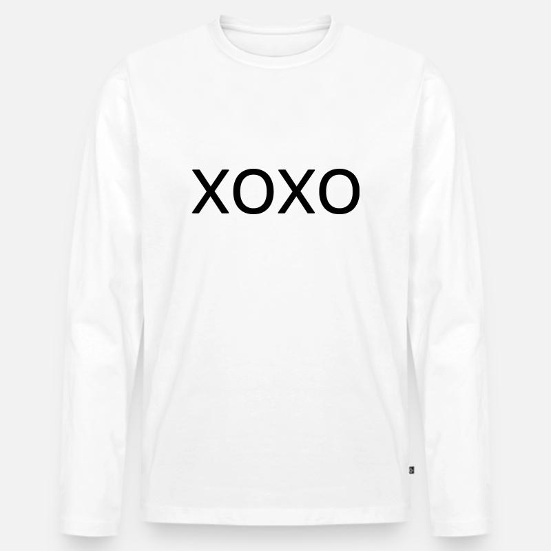 Xoxo - Männer Premium Bio Langarmshirt - Weiß