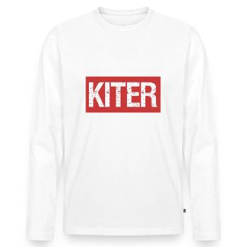 Kiter - Männer Premium Bio Langarmshirt - Weiß - Vorne - Nico (187cm)