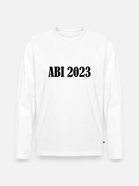Abi 2023 - Männer Premium Bio Langarmshirt - Weiß