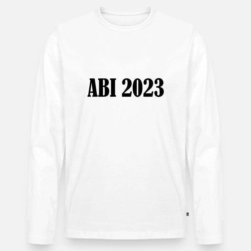 Abi 2023 - Männer Premium Bio Langarmshirt - Weiß