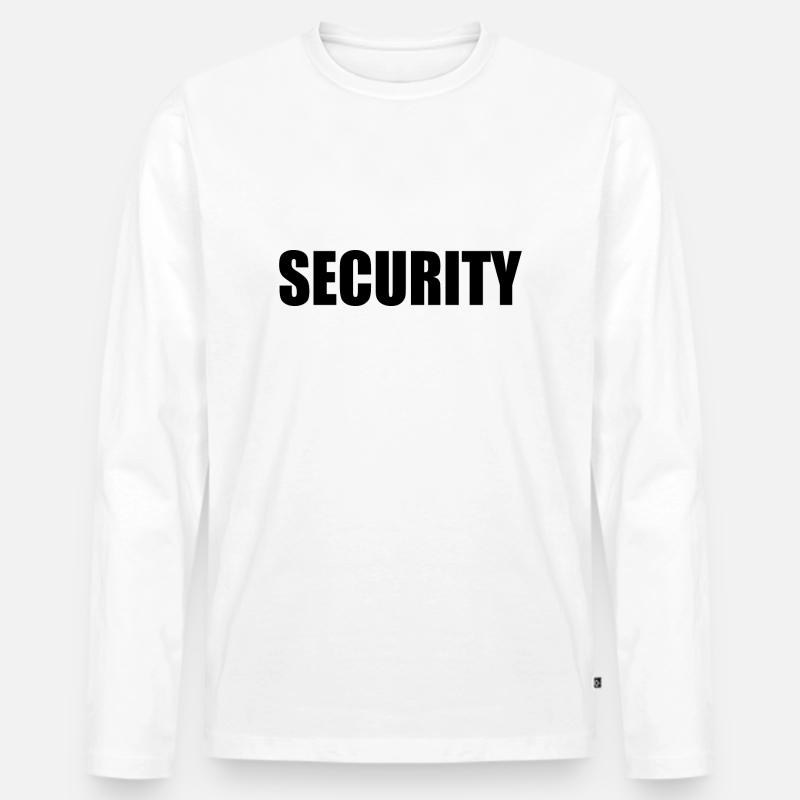 Security - Männer Premium Bio Langarmshirt - Weiß