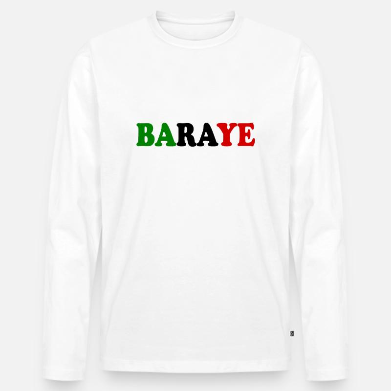 Baraye - Männer Premium Bio Langarmshirt - Weiß