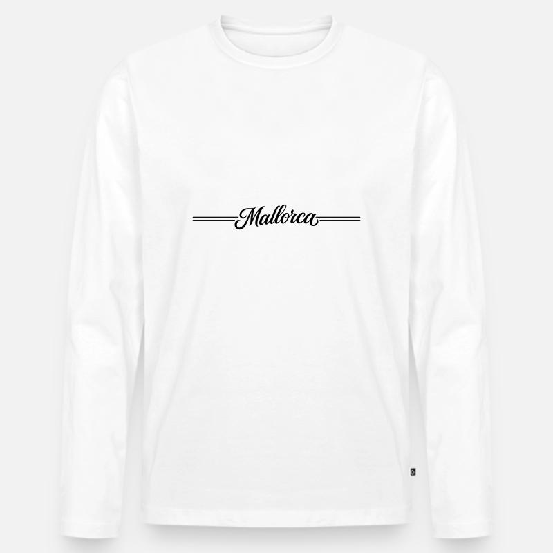 Mallorca Linie - Männer Premium Bio Langarmshirt - Weiß