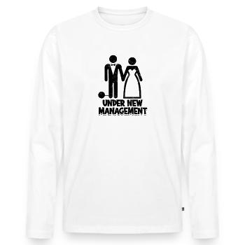 Drôle juste marié Fun Jeunes mariés - Bestman Stag - T-shirt manches longues Premium bio Homme - blanc - Devant - Nico (187cm)