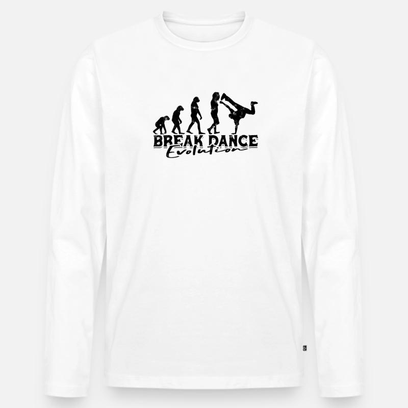 Break Dance Evolution - break dance - Men's Premium Organic Long Sleeve Shirt - white
