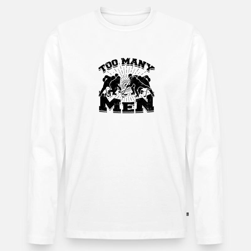 Too Many Men - Athlet - Männer Premium Bio Langarmshirt - Weiß