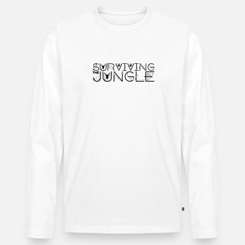 Überleben im Dschungel - Dschungel - Männer Premium Bio Langarmshirt - Weiß