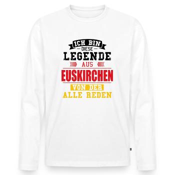 Stadt Euskirchen Deutschland Legende Spruch - Männer Premium Bio Langarmshirt - Weiß - Vorne - Nico (187cm)