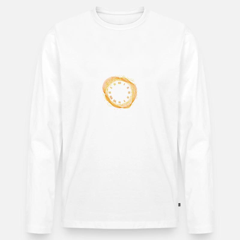 Erfahrung 55 - Männer Premium Bio Langarmshirt - Weiß