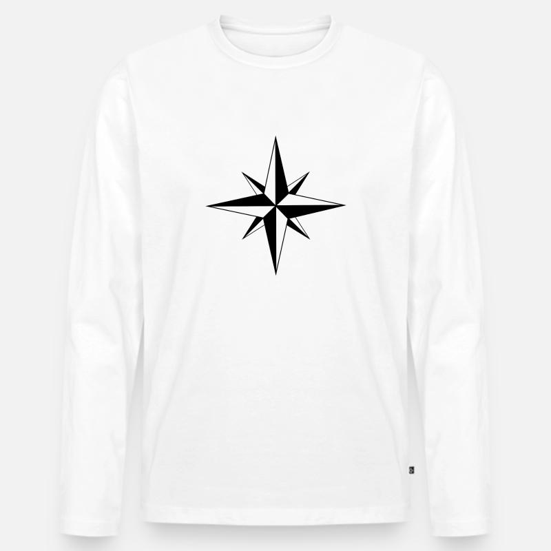 Star - Stern - Supernova - Männer Premium Bio Langarmshirt - Weiß