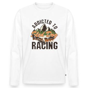 Sled dogs and sledding - Men's Premium Organic Long Sleeve Shirt - white - Front - Nico (187cm)