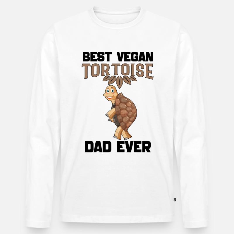 Schildkröte - Männer Premium Bio Langarmshirt - Weiß