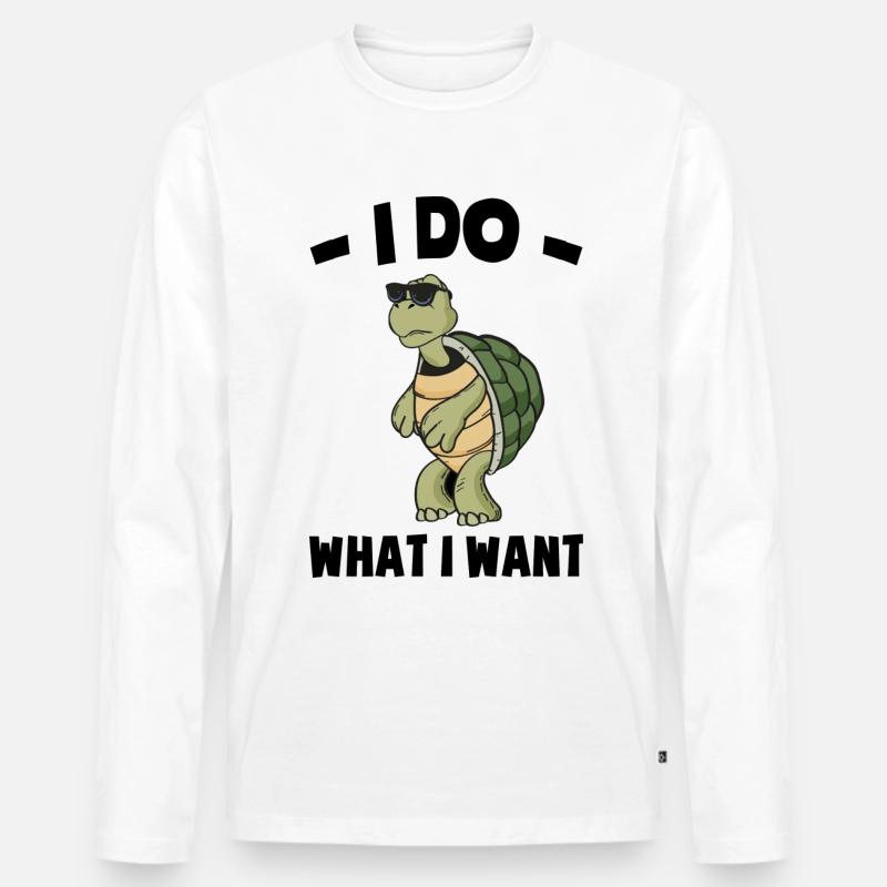 Schildkröten - Männer Premium Bio Langarmshirt - Weiß