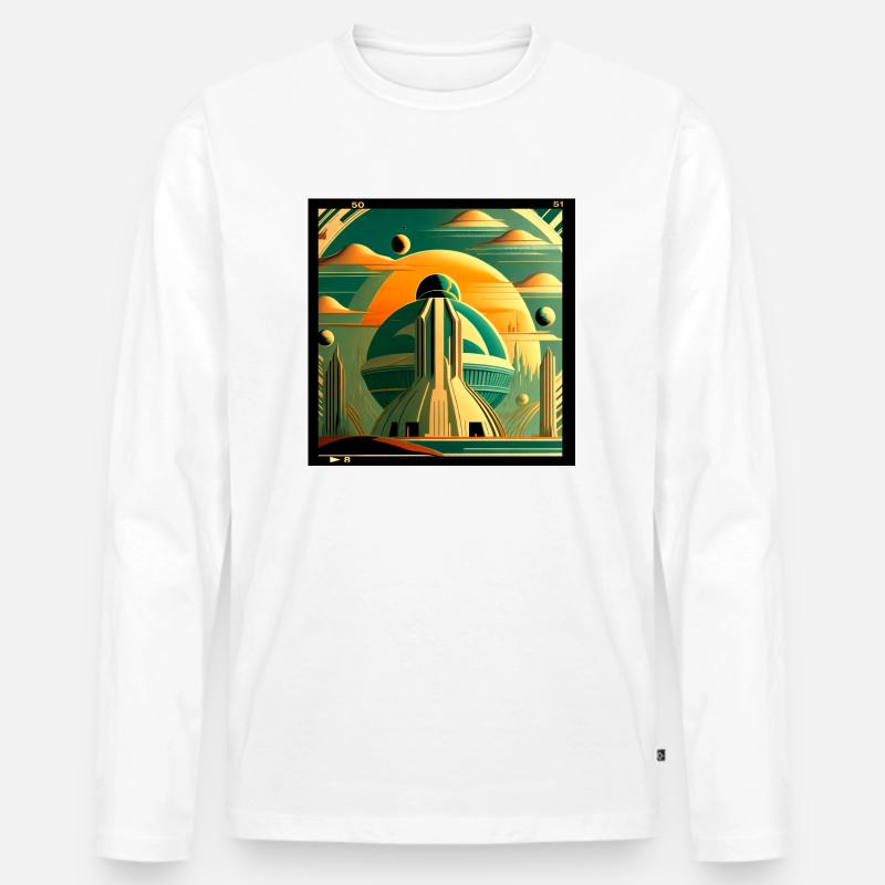 Alternatives Universum - Männer Premium Bio Langarmshirt - Weiß