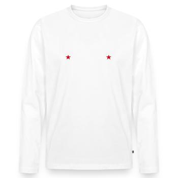 ici c'est moi le ROI de la pêche poisson pêcheur - T-shirt manches longues Premium bio Homme - blanc - Devant - Nico (187cm)