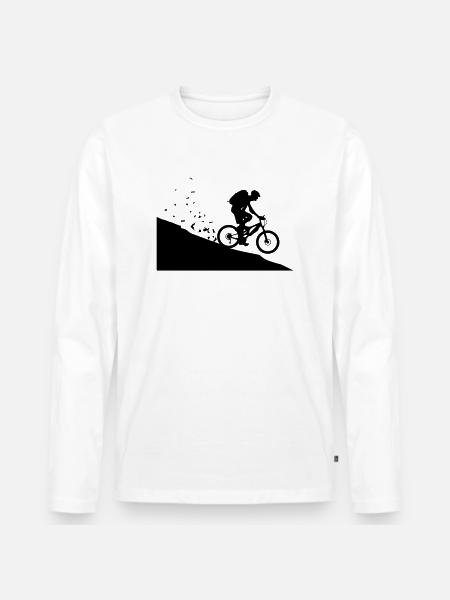 Mountain bikers - Men's Premium Organic Long Sleeve Shirt - white