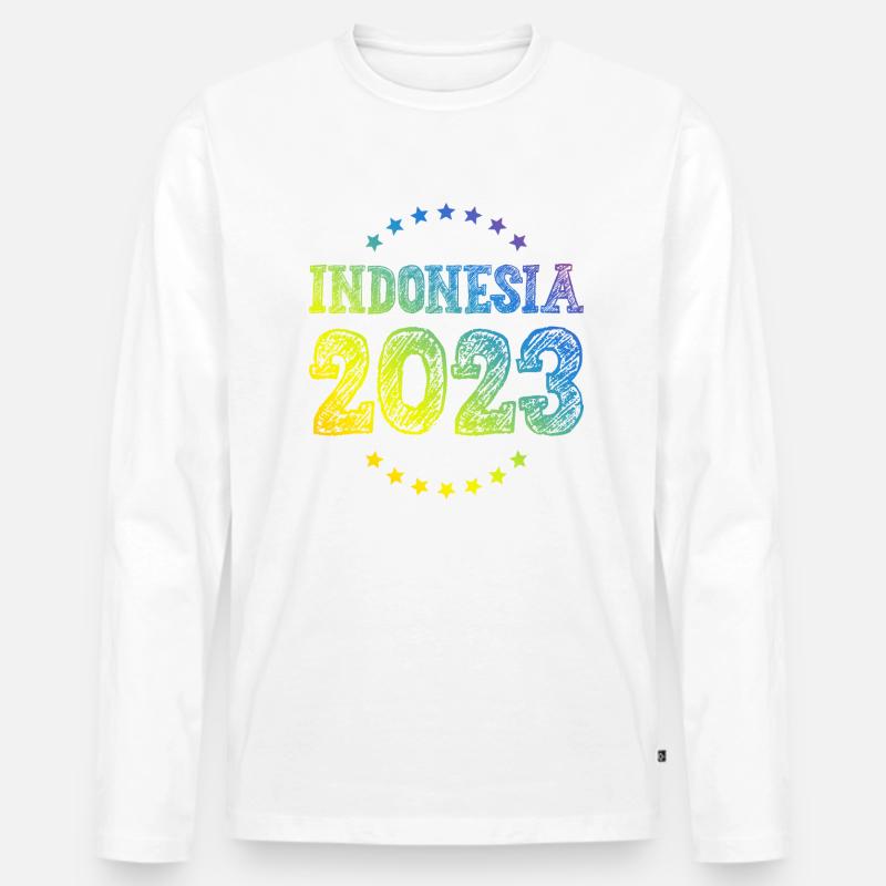 Indonesia 2023 - Männer Premium Bio Langarmshirt - undefined