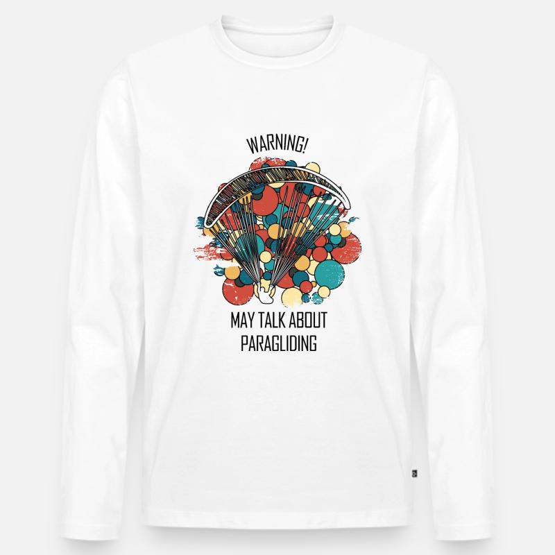 Paragliding Gleitschirm Paragleiter Paraglider - Männer Premium Bio Langarmshirt - Weiß