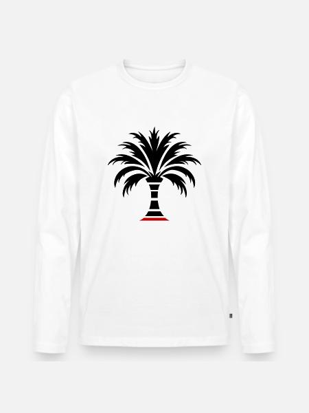 Palm Island - Men's Premium Organic Long Sleeve Shirt - white