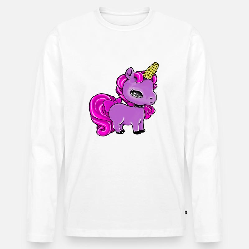 Uni (Mai) - Männer Premium Bio Langarmshirt - Weiß