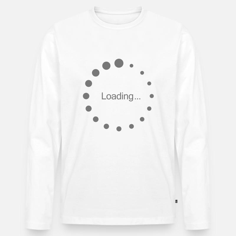 loading_circle - Männer Premium Bio Langarmshirt - Weiß