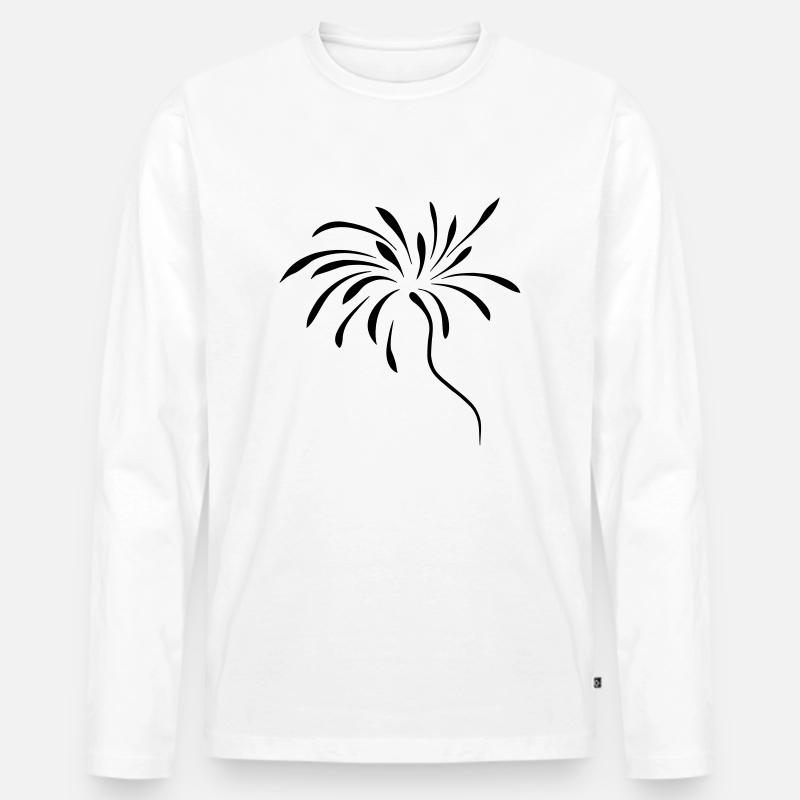 feuerwerk2 - Männer Premium Bio Langarmshirt - Weiß