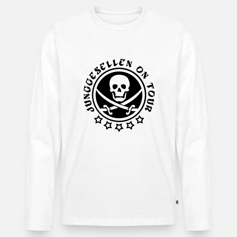Junggesellen on tour - Männer Premium Bio Langarmshirt - Weiß