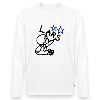 1naam_lars_1 - T-shirt manches longues Premium bio Homme - blanc - Devant - Nico (187cm)